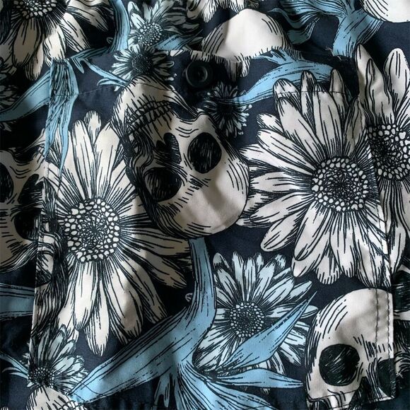 No‎ Boundaries Men's 3XL Skull Floral Swim Trunks Elastic Waist Multicolor - Picture 11 of 12